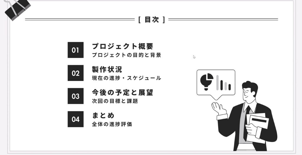 各プロジェクトのスライド